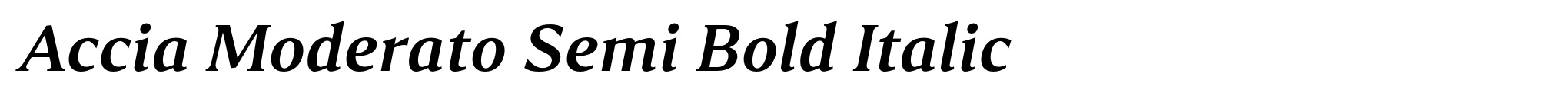 Accia Moderato Semi Bold Italic image